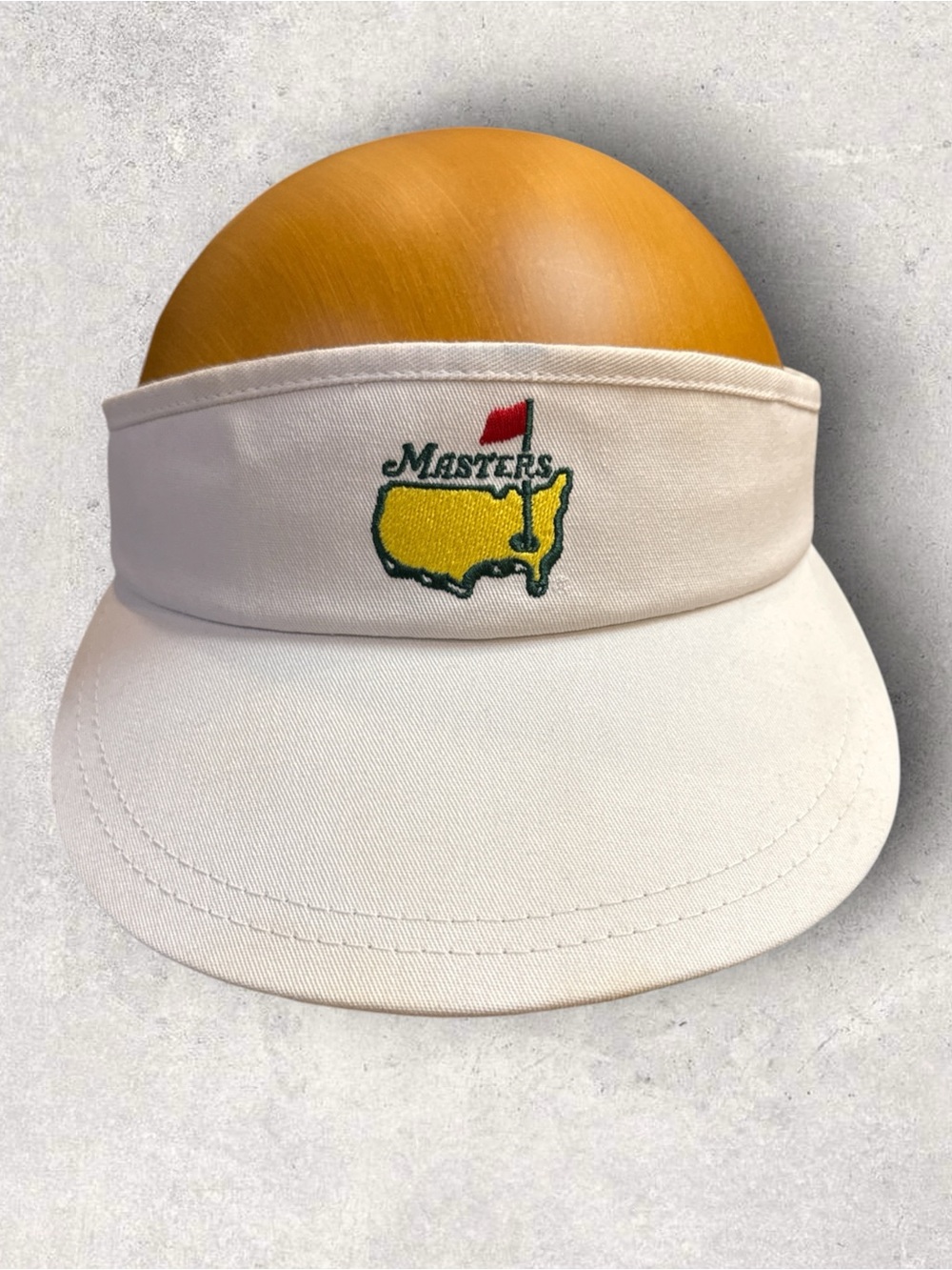 VINTAGE Masters Visor Hat White American Needle Adjustable Golf Hat Made In USA